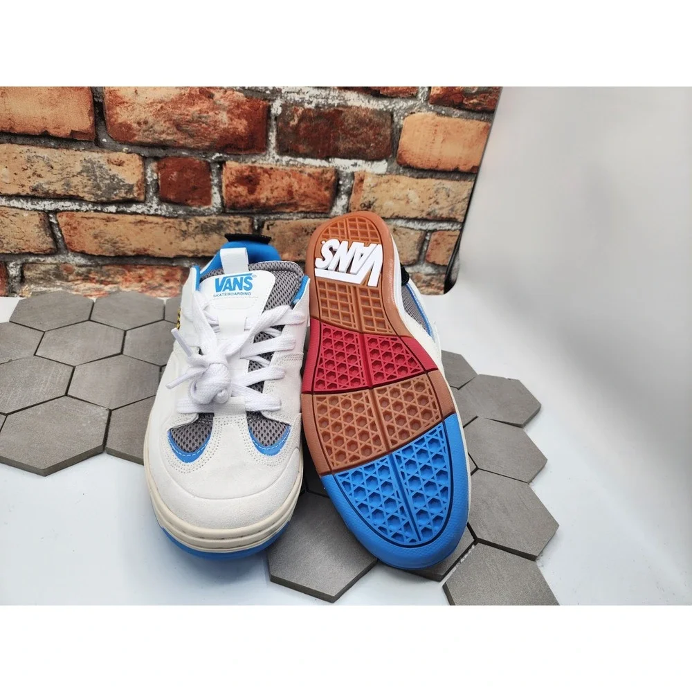 Vans Skate Mixxa Suede White Blue Chunky Men Shoes Sz 12 Retro Skateboard 2024